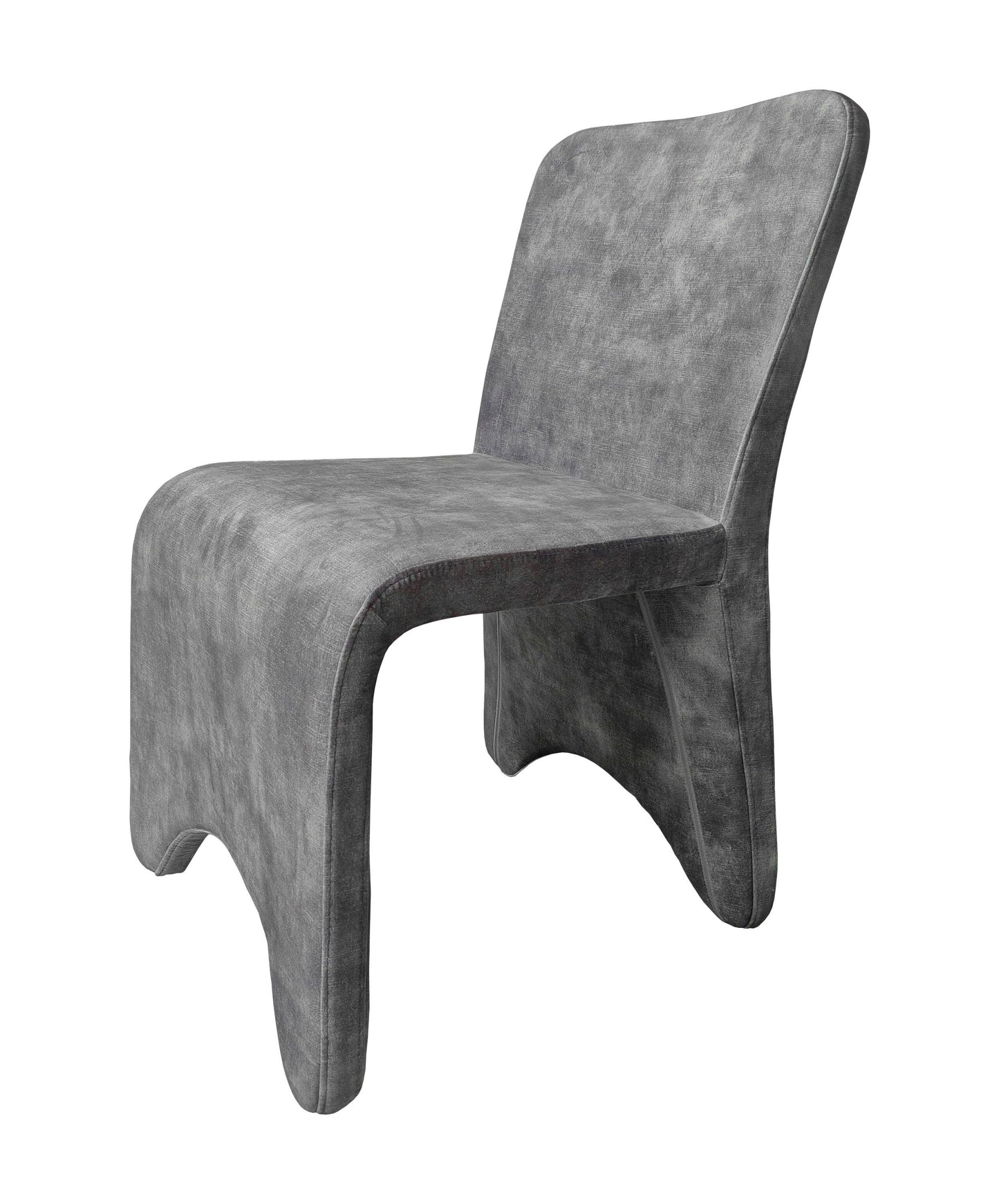 Modrest Ditka - Modern Grey Velvet Dining Chair (Set of 2)