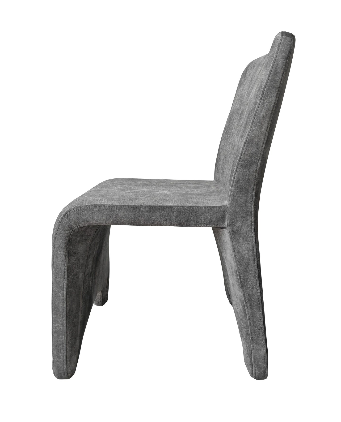 Modrest Ditka - Modern Grey Velvet Dining Chair (Set of 2)