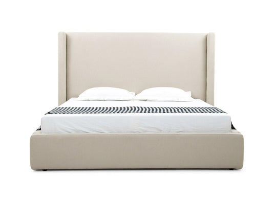 Modrest Byrne Modern Beige Fabric Bed β A Chic Fusion of Contemporary Style and Luxurious Comfort