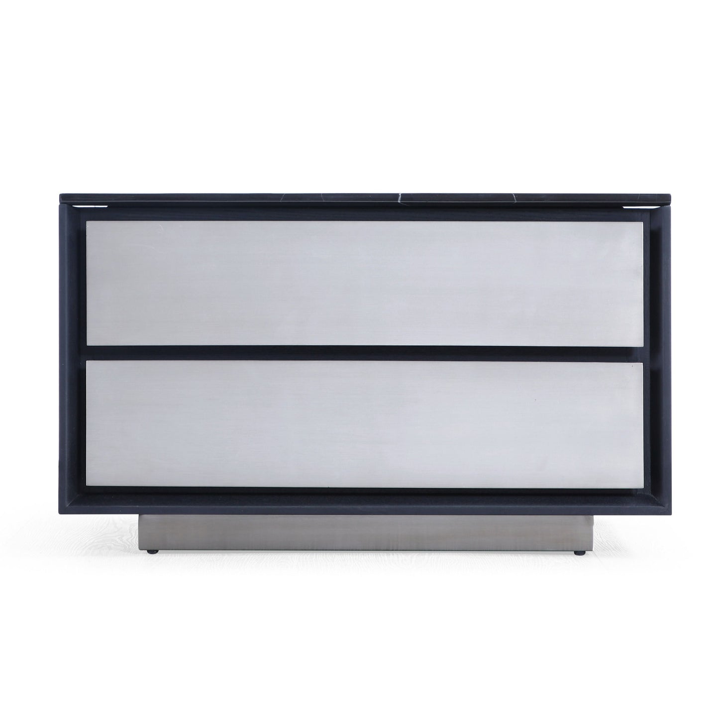 Modrest Concord Modern Grey Velvet, Black Marble, Black Ash, and Aluminum Bedroom Set for a Luxurious and Contemporary Bedroom Style