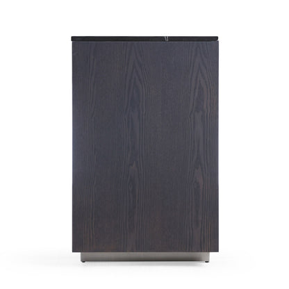 Modrest Concord Modern Grey Velvet, Black Marble, Black Ash, and Aluminum Bedroom Set for a Luxurious and Contemporary Bedroom Style