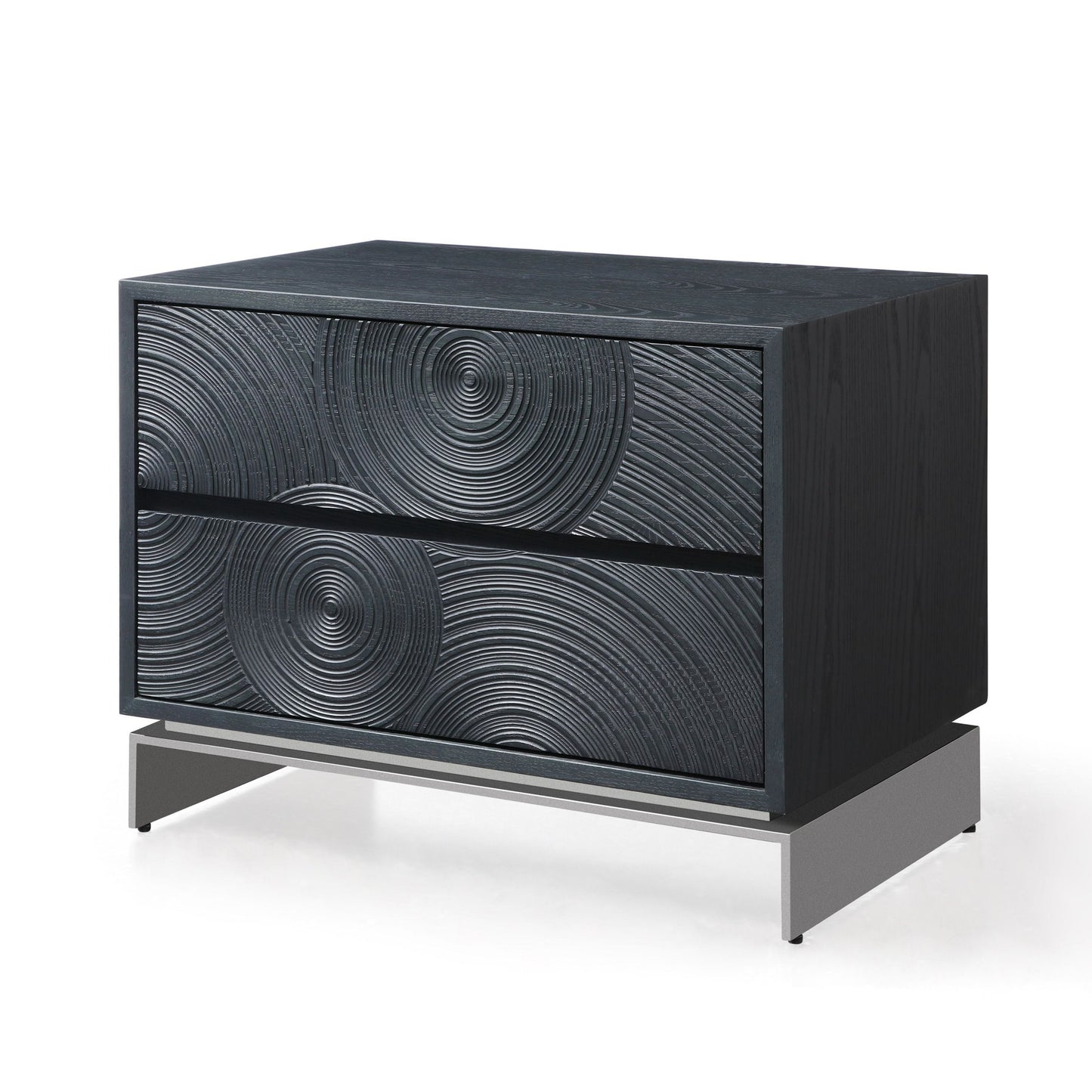 Modrest Cirque - Modern Black Ash Nightstand