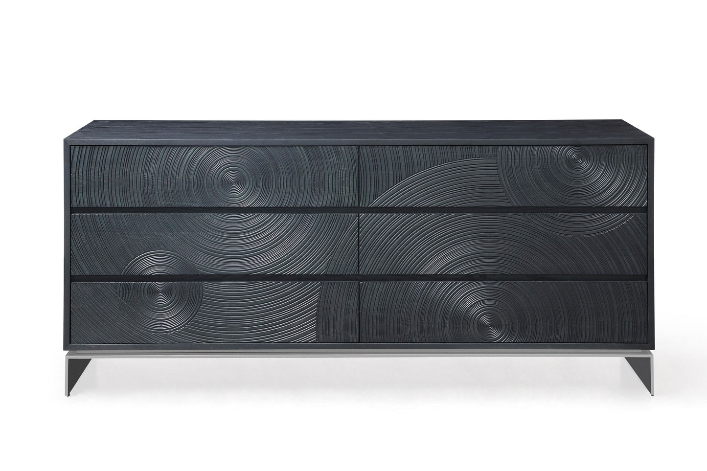 Modrest Cirque Modern Black Ash Dresser for Sleek and Stylish Bedroom Storage