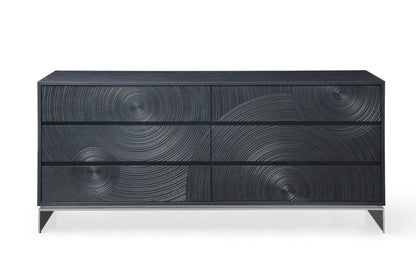 Lamod Cirque Modern 4-Piece Bedroom Set – Black Ash Finish