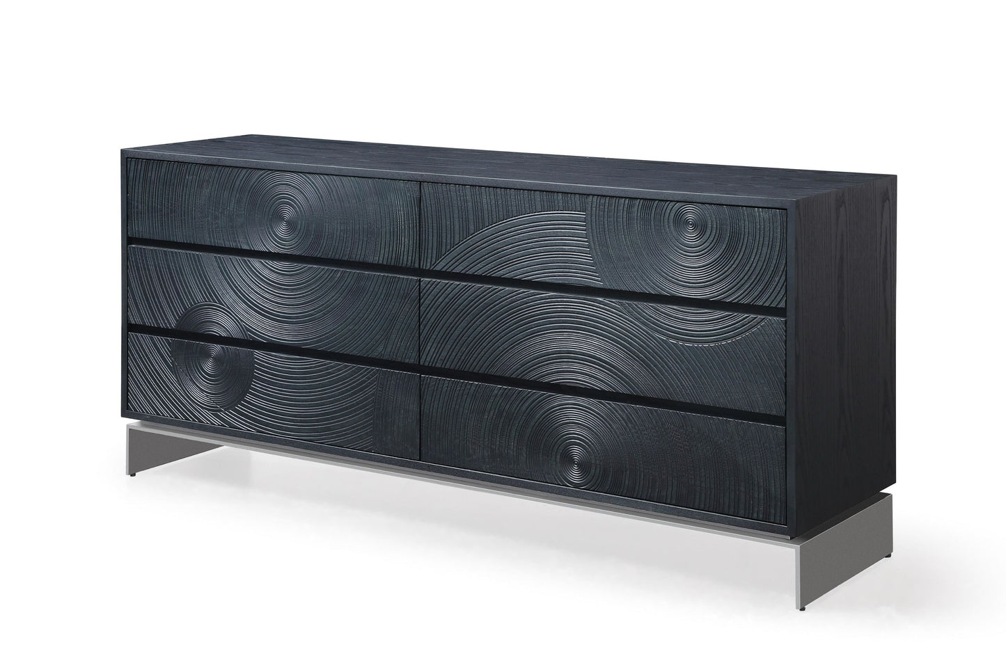 Modrest Cirque Modern Black Ash Dresser for Sleek and Stylish Bedroom Storage