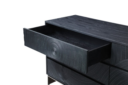 Lamod Cirque Modern 4-Piece Bedroom Set – Black Ash Finish