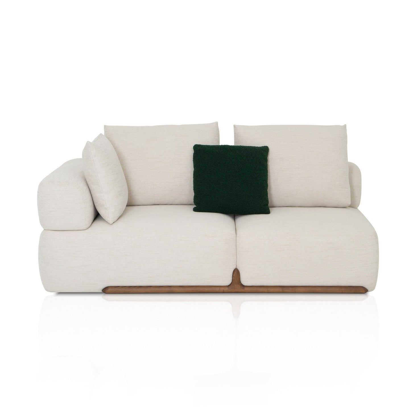 Divani Casa Simone - Modern Off-White Fabric Sectional Sofa