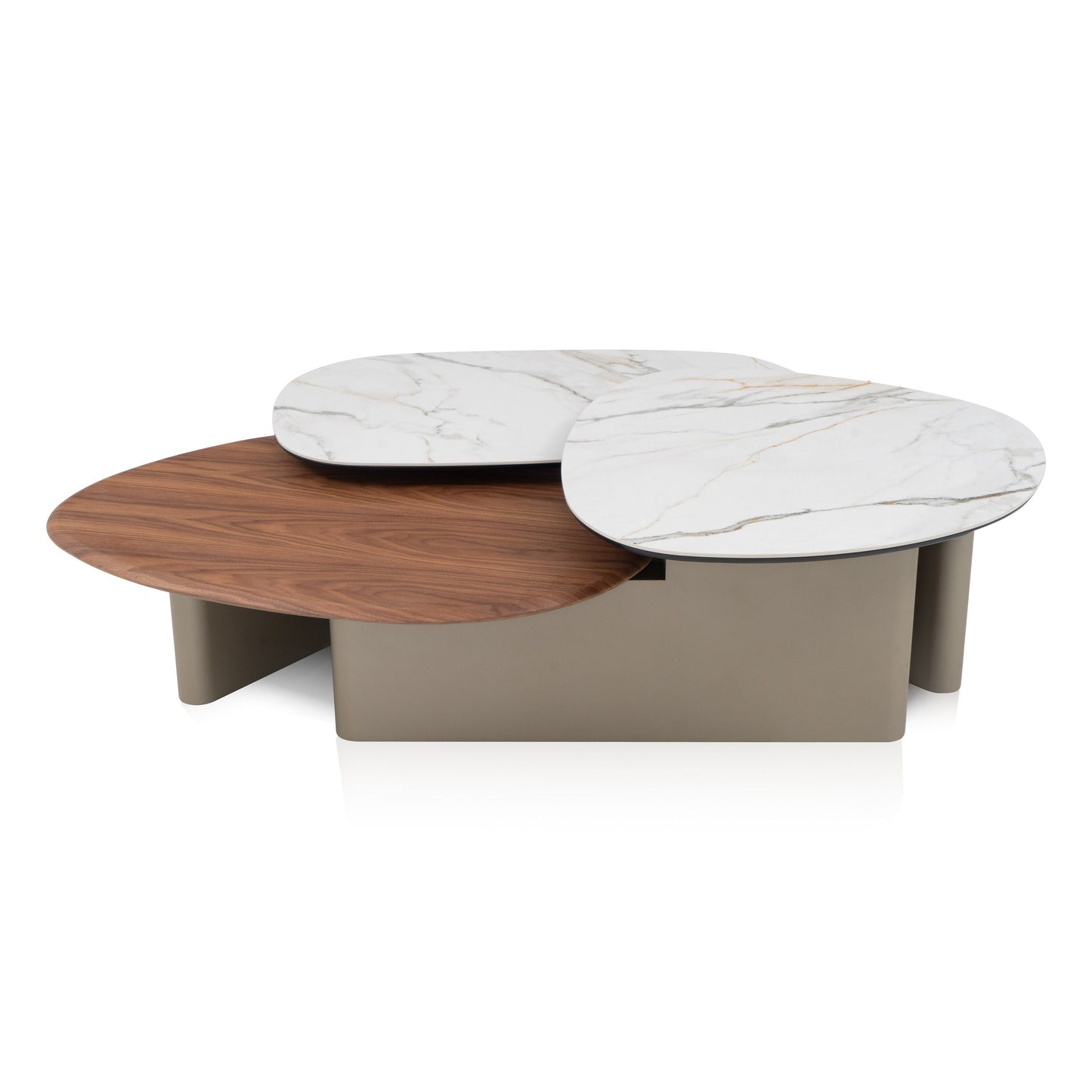 Modrest Robson - Modern Ceramic + Walnut Coffee Table