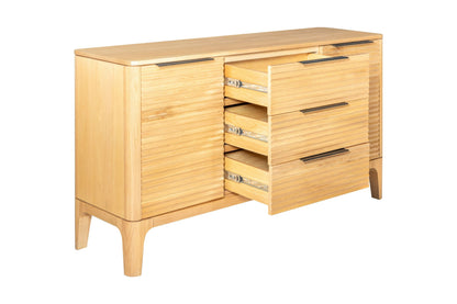 Modrest Seattle Modern Natural Oak Buffet for Sleek and Functional Dining Room Storage