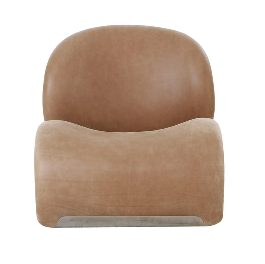 Modrest Donovan - Modern Brown Leather Accent Chair