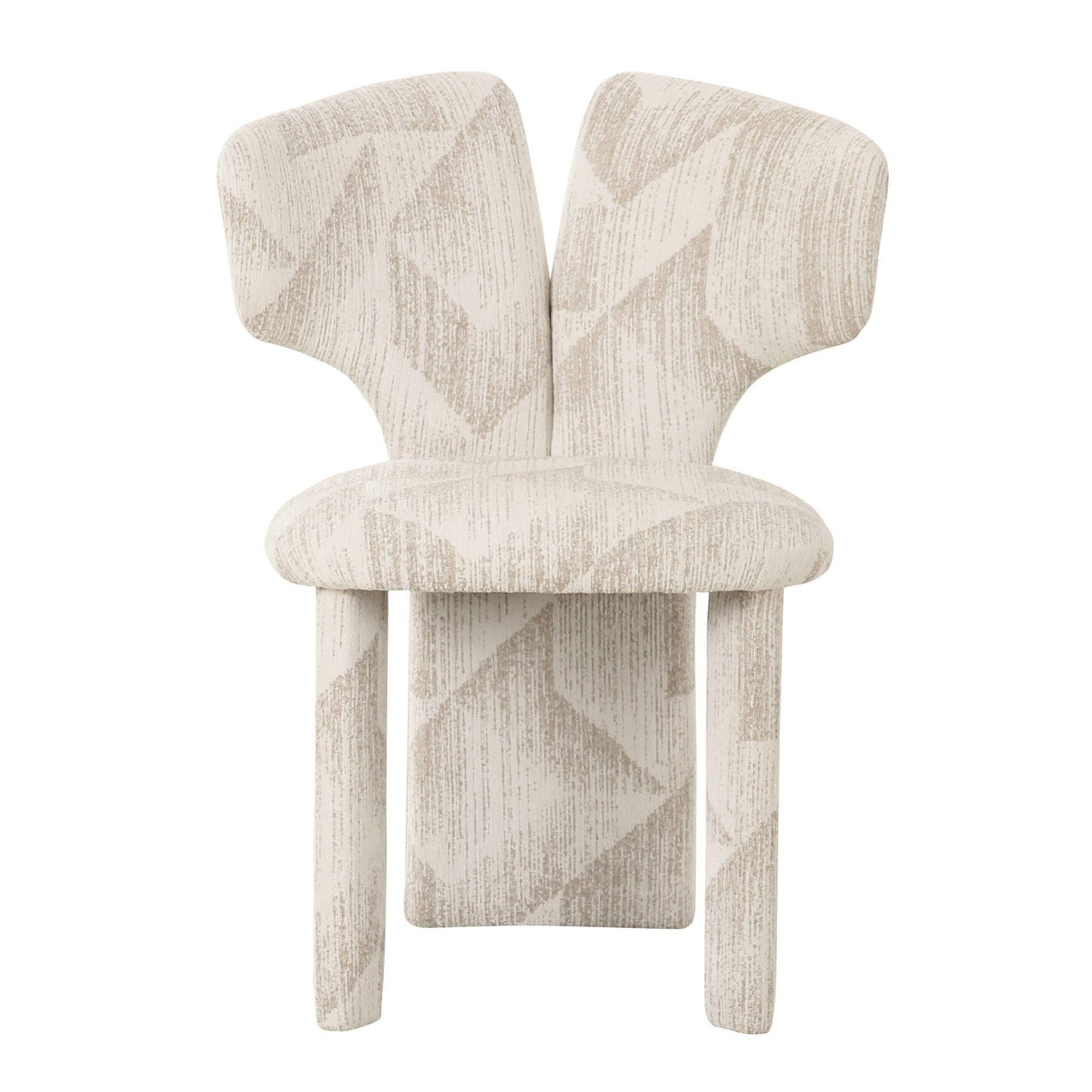 Modrest Masuda Modern Beige Pattern Fabric Dining Chair (Set of 2) - Elegant and Comfortable Chairs for Contemporary Dining Rooms