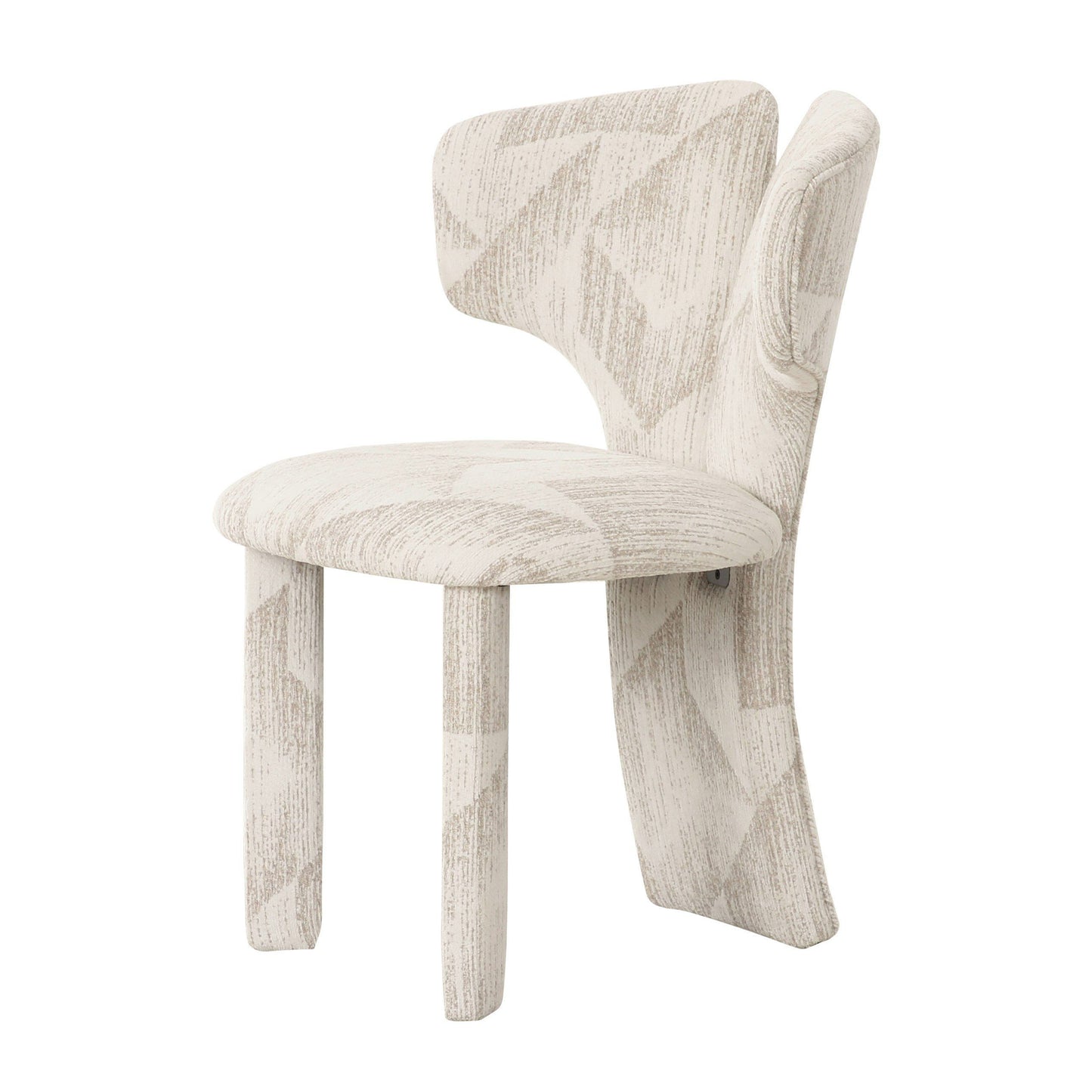 Modrest Masuda Modern Beige Pattern Fabric Dining Chair (Set of 2) - Elegant and Comfortable Chairs for Contemporary Dining Rooms