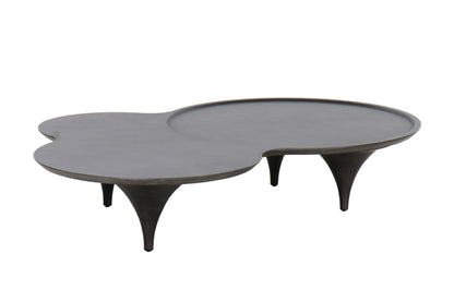 Modrest Beulah Modern Free Form Dark Ash Coffee Table – A Striking Centerpiece That Combines Artistic Design with Functional Elegance