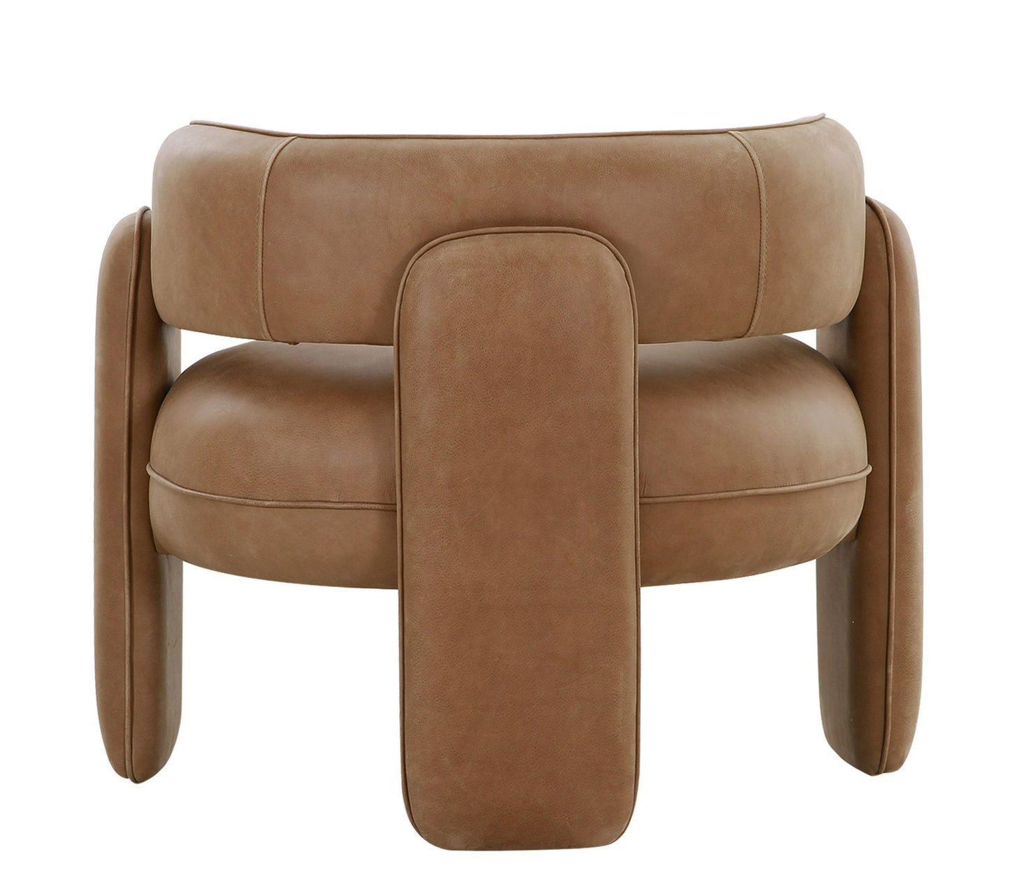 Modrest Tioga - Modern Brown Leather Accent Chair