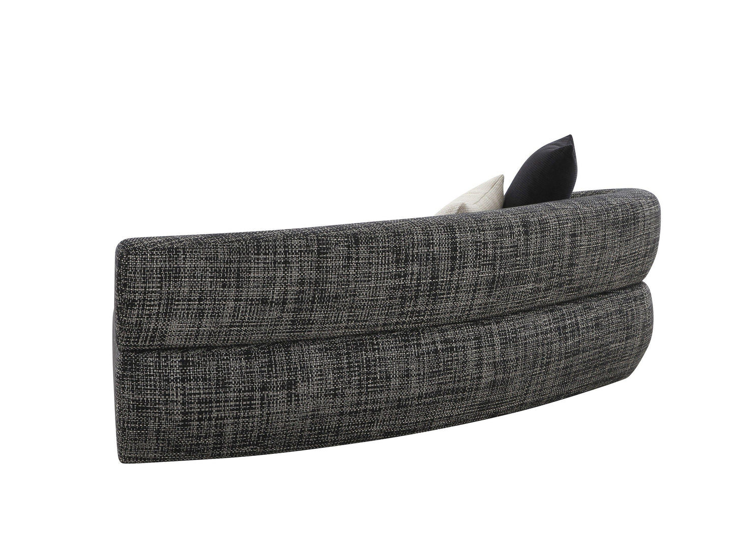 Divani Casa Lakota - Modern Dark Grey Fabric Curved Sectional Sofa