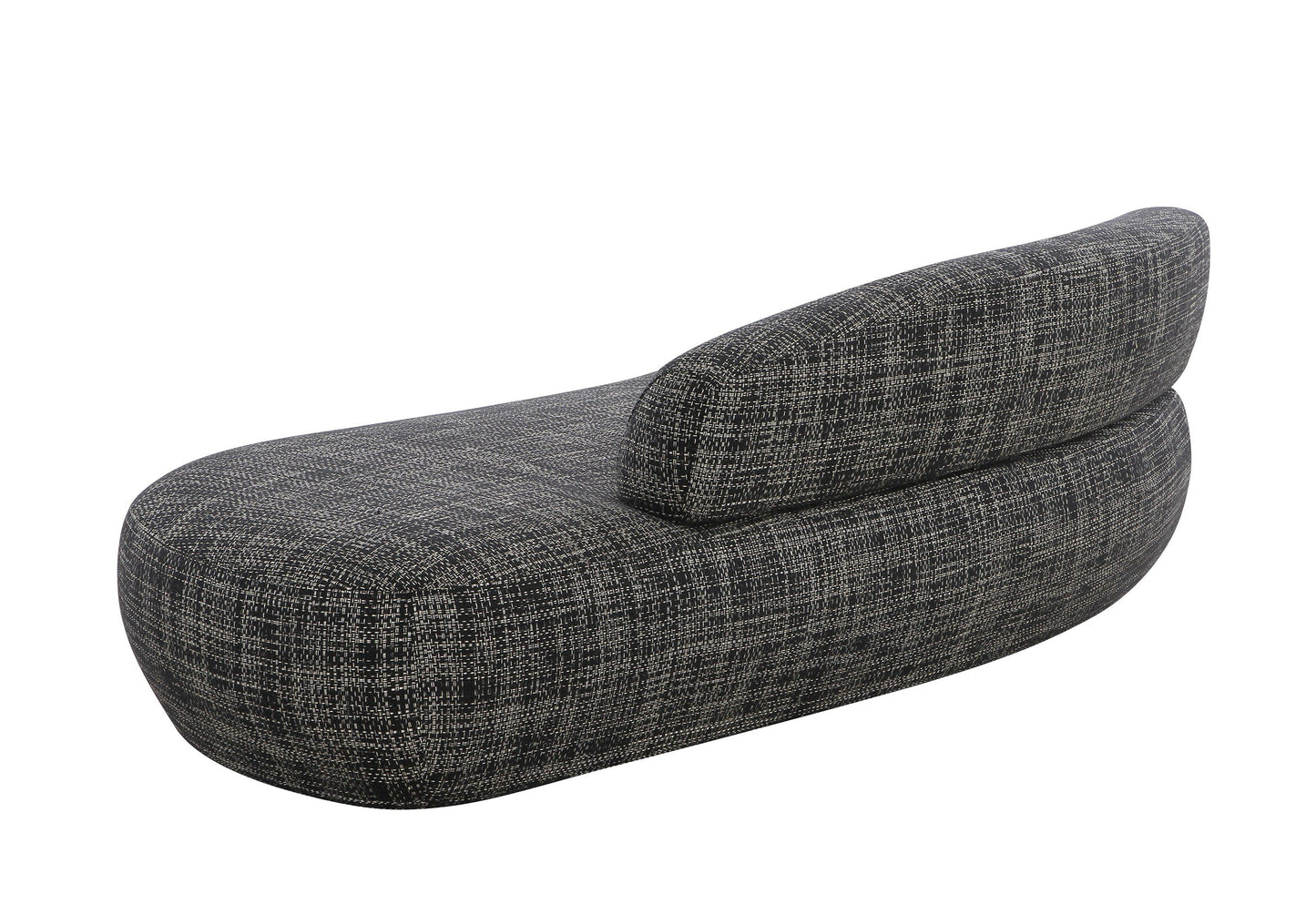 Divani Casa Lakota - Modern Dark Grey Fabric Curved Sectional Sofa