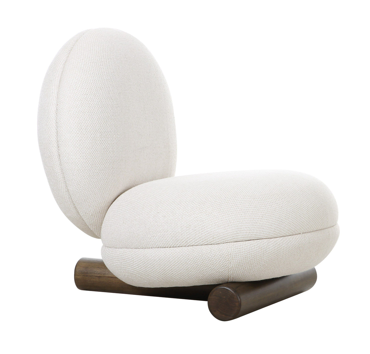 Modrest Minto - Contemporary Off-White Fabric Accent Chair