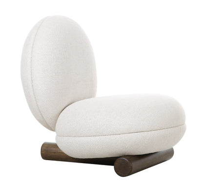 Modrest Minto Contemporary Off-White Fabric Accent Chair – Elegant and Comfortable Seating for Modern Living Spaces