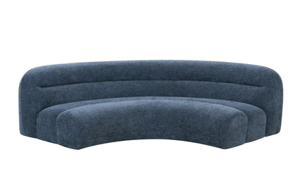 Divani Casa Forman Modern Blue Fabric Modular Sectional Sofa - Stylish and Versatile Living Room Seating Solution