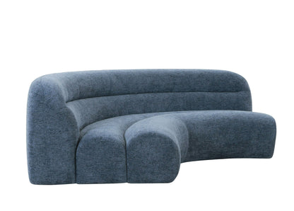 Divani Casa Forman Modern Blue Fabric Modular Sectional Sofa - Stylish and Versatile Living Room Seating Solution