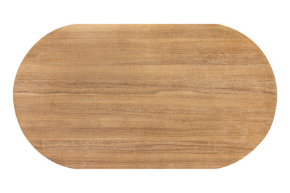 Modrest Jacobson Modern Natural Acacia Oval Dining Table - Elegant and Spacious Dining Solution for a Contemporary Home