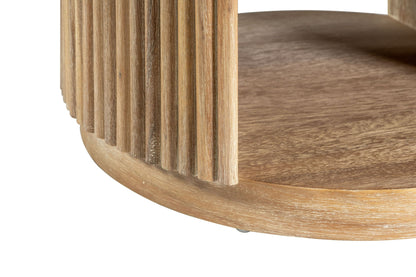 Modrest Jacobson Modern Natural Acacia End Table - Sleek and Stylish Accent for a Contemporary Living Room or Bedroom