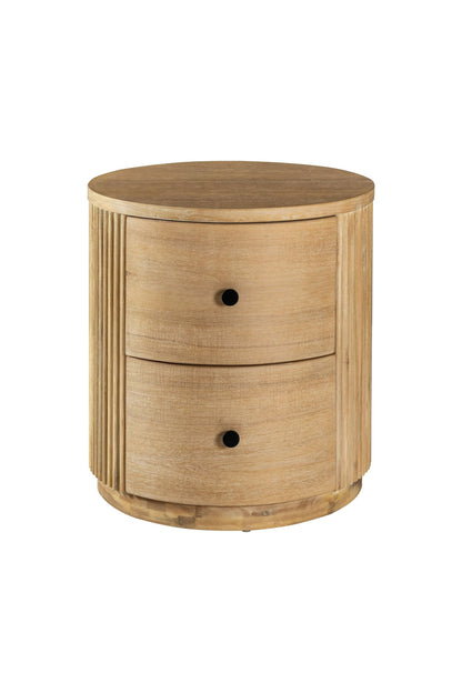 Modrest Jacobson Modern Natural Acacia Nightstand - Stylish and Functional Bedroom Storage with a Contemporary Design