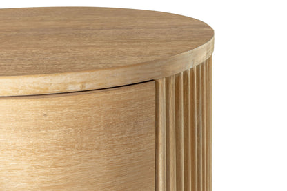Modrest Jacobson Modern Natural Acacia Nightstand - Stylish and Functional Bedroom Storage with a Contemporary Design