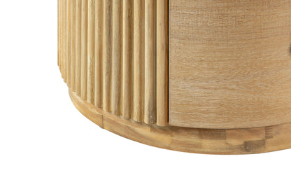 Modrest Jacobson Modern Natural Acacia Nightstand - Stylish and Functional Bedroom Storage with a Contemporary Design