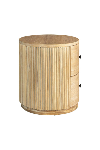 Modrest Jacobson Modern Natural Acacia Nightstand - Stylish and Functional Bedroom Storage with a Contemporary Design