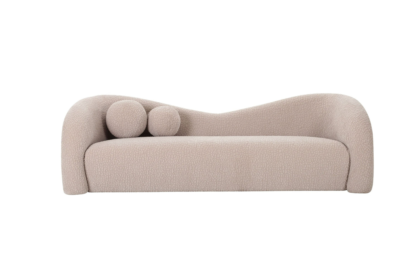 Divani Casa Calico - Contemporary Beige Fabric 3-Seat Sofa