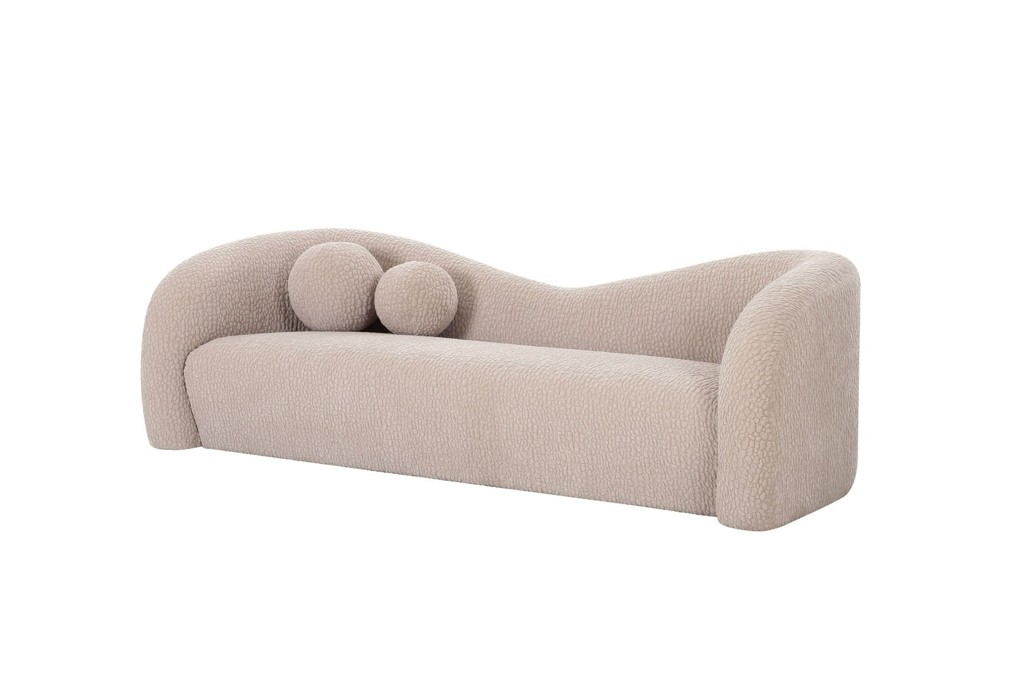 Divani Casa Calico - Contemporary Beige Fabric 3-Seat Sofa