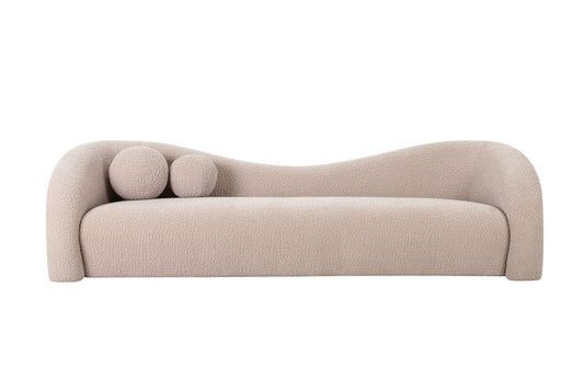 Divani Casa Calico - Contemporary Beige Fabric 4-Seat Sofa