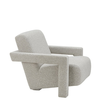 Modrest Wylie Modern Light Grey-Beige Fabric Accent Chair – A Contemporary Blend of Subtle Elegance and Comfortable Design