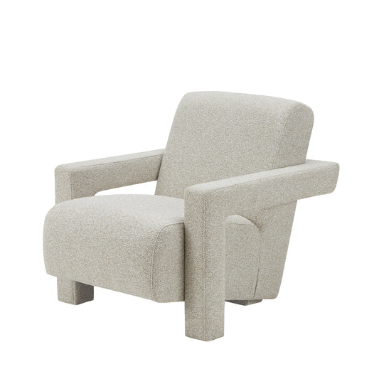 Modrest Wylie - Modern Beige Fabric Accent Chair