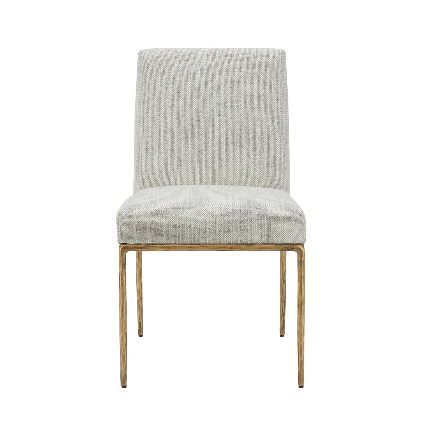 Modrest Beasley - Modern Off-White Linen + Brass Dining Chair