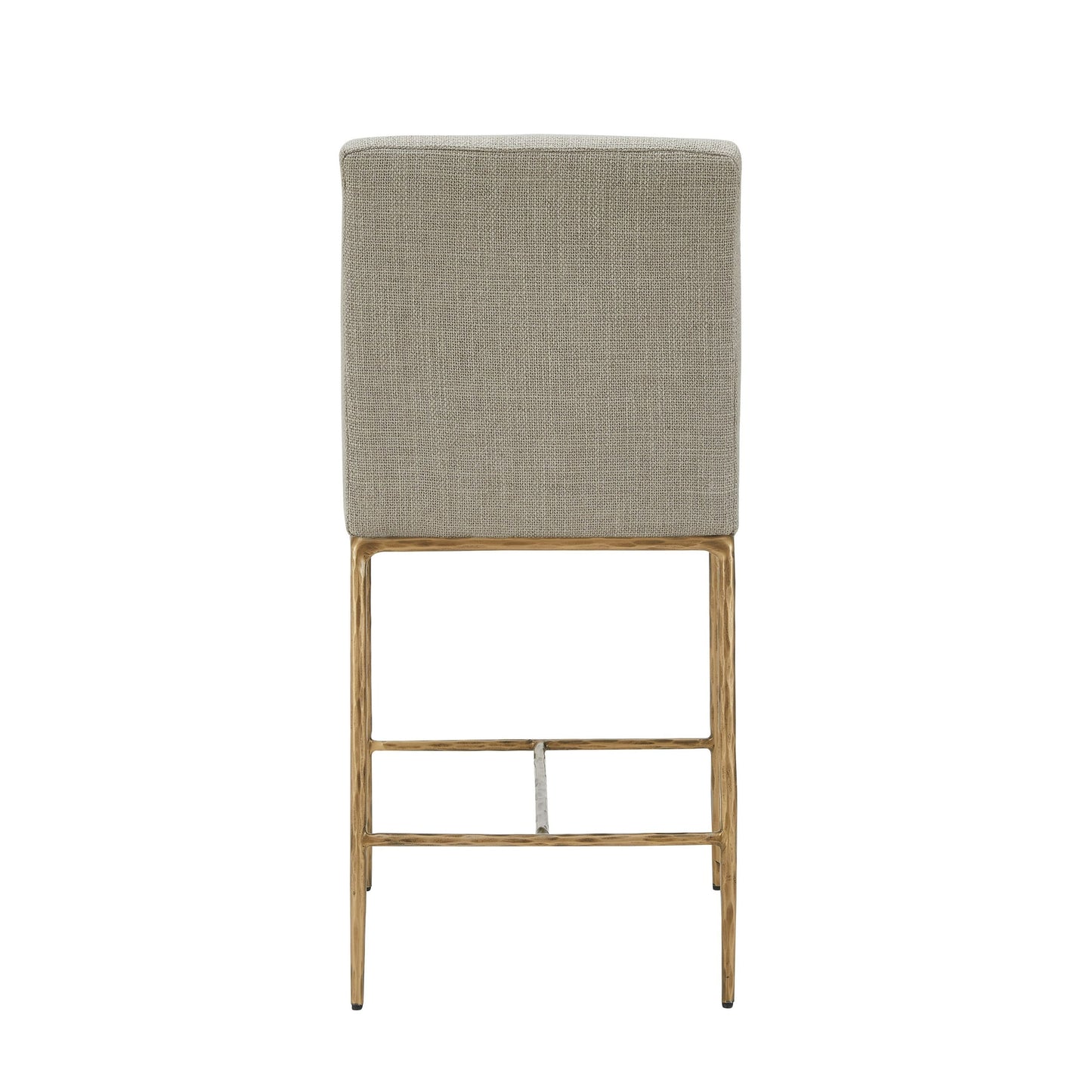 Modrest Beasley - Modern Beige Linen + Brass Counter Chair