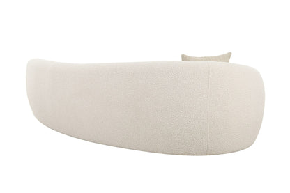 Modrest Kilmer Modern Off-White Curved Fabric Sectional Sofa - Sophisticated Comfort for Contemporary Living Rooms