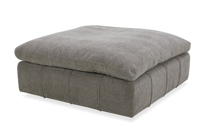 Divani Casa Vicki Modern Grey Fabric Modular Sectional Sofa + Ottoman - Contemporary Comfort and Versatile Style for Modern Living Spaces