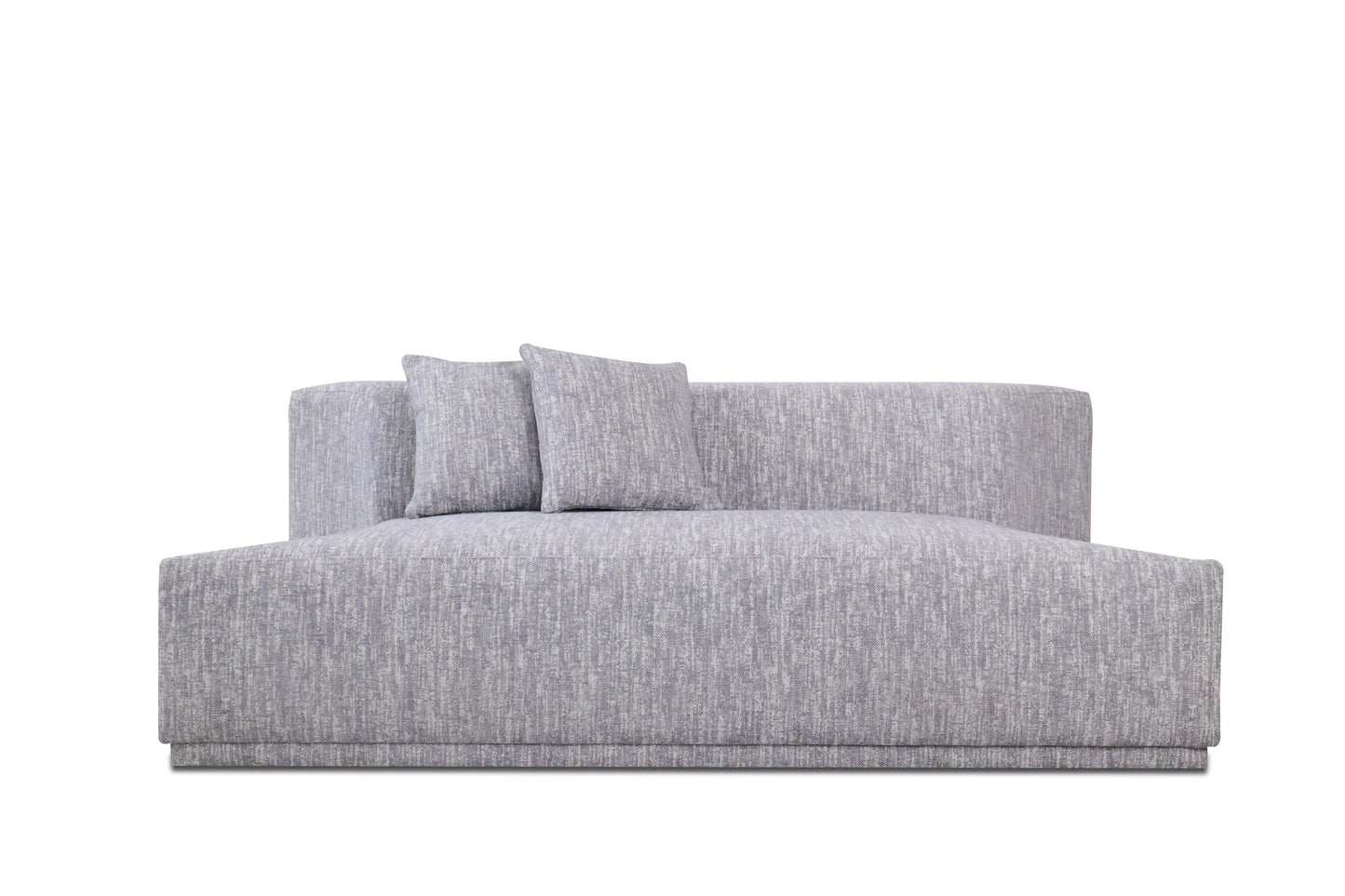 Divani Casa Beau Modern Light Grey Fabric Sectional Sofa With 2 Swirling Chairs - Stylish Upholstery and Unique Swirling Chair Design.