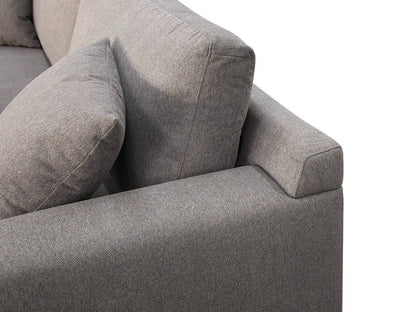 Divani Casa Gloria Modern Grey Fabric Loveseat – A Perfect Combination of Contemporary Style and Cozy Elegance