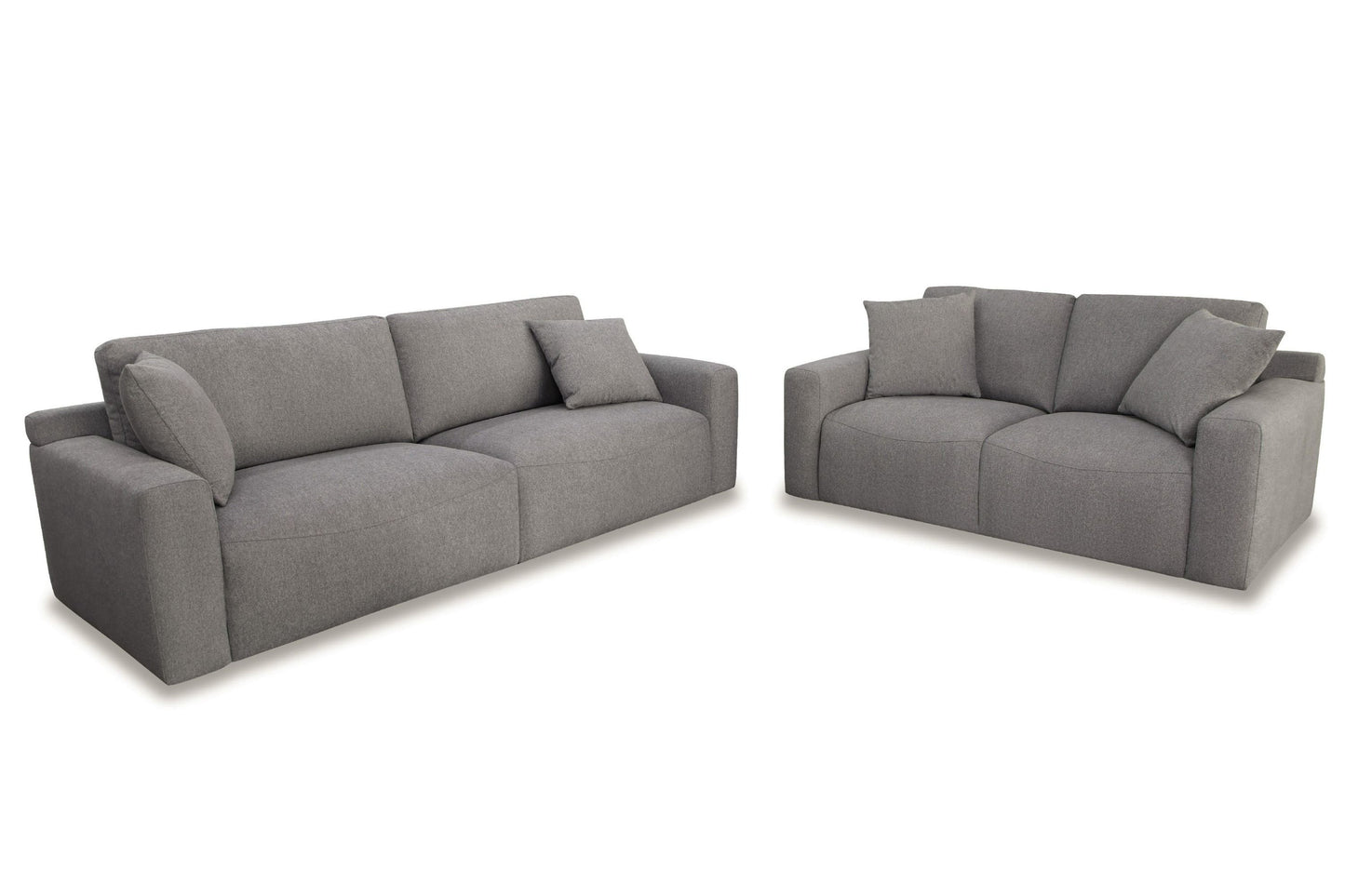 Divani Casa Gloria - Modern Grey Fabric Loveseat