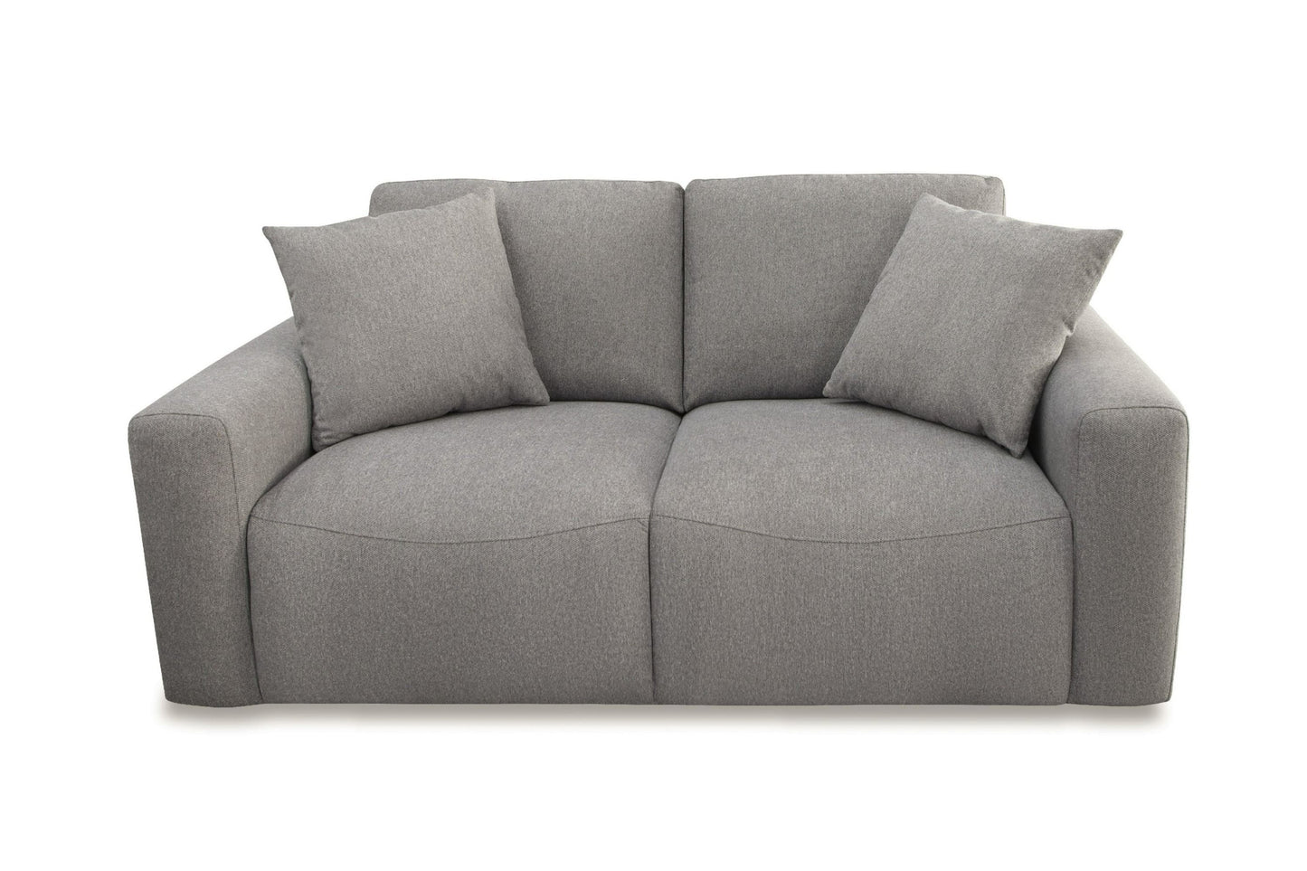 Divani Casa Gloria - Modern Grey Fabric Loveseat