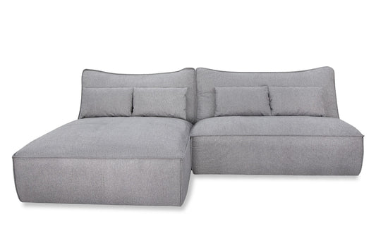 Divani Casa Racine - Modern Grey Fabric Modular Sectional Sofa