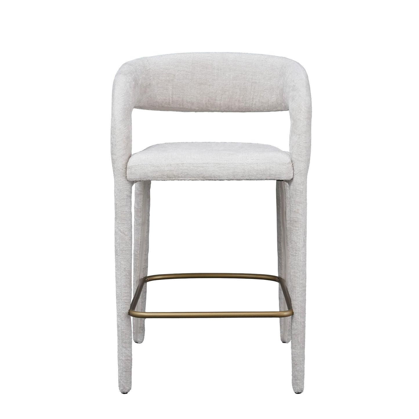 Modrest Faerron Modern Light Grey Fabric Counter Chair - Stylish and Comfortable Seating for Contemporary Kitchen or Bar Areas