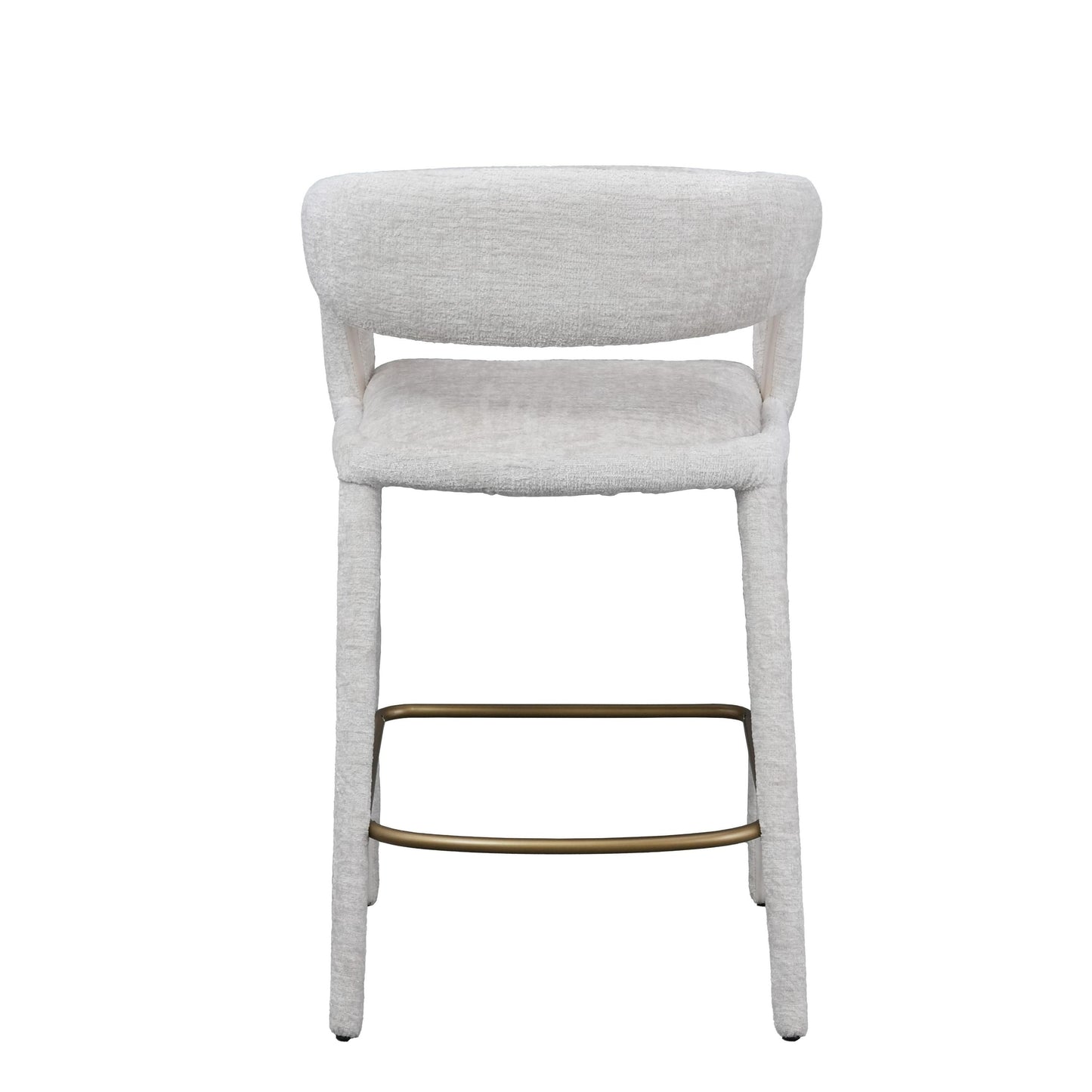 Modrest Faerron Modern Light Grey Fabric Counter Chair - Stylish and Comfortable Seating for Contemporary Kitchen or Bar Areas