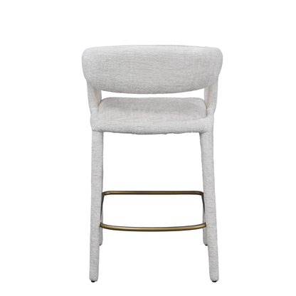 Modrest Faerron Modern Light Grey Fabric Counter Chair - Stylish and Comfortable Seating for Contemporary Kitchen or Bar Areas