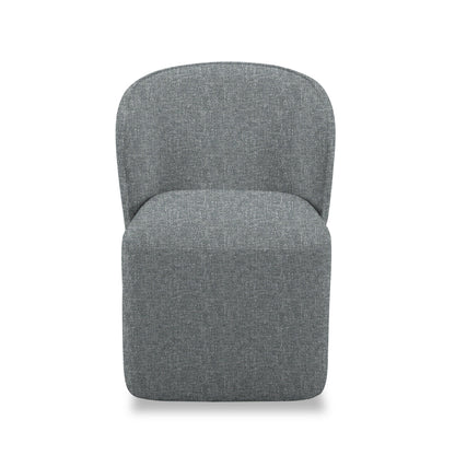 Modrest Souza Modern Grey Fabric Swivel Dining Chair - Comfortable and Stylish Seating for a Contemporary Dining Experience