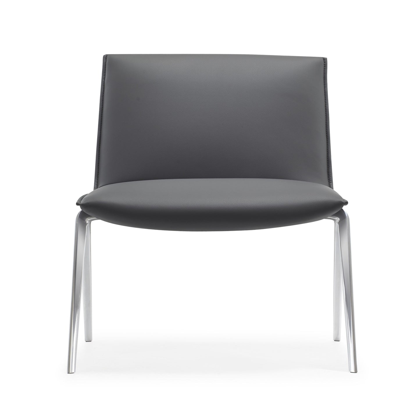 Modrest Cedric Modern Black Vegan Leather Accent Chair for Sleek and Contemporary Home Interiors