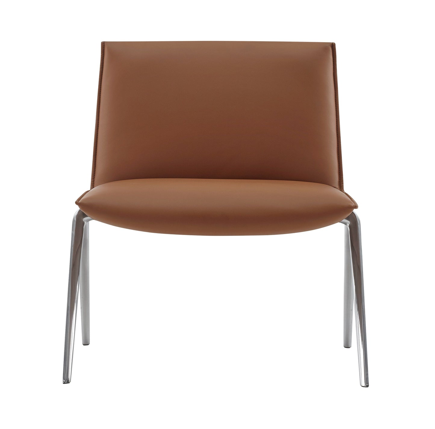 Modrest Cedric - Modern Camel Vegan Leather Office Side Chair